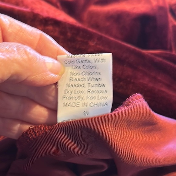 Elegant Velvet Robe in Rich Red Outer Wear or Lounging - Picture 13 of 13